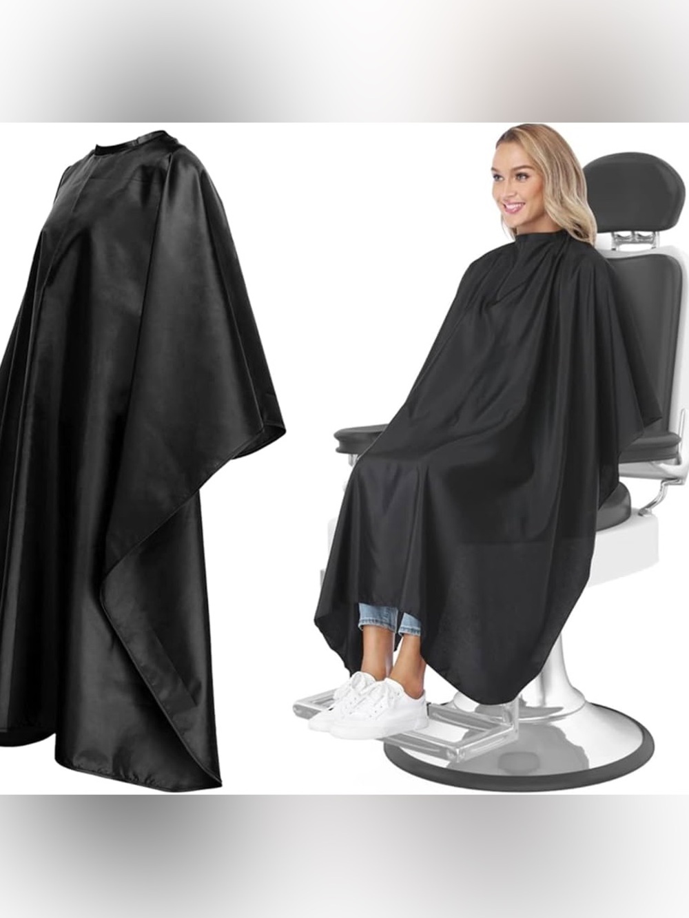 Professional Black Salon Hair Styling Gowns - Includes 7 Capes